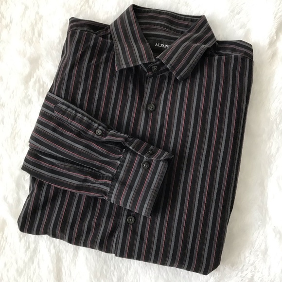 Alfani Other - ✨3/$10✨ 🎉HP🎉 [alfani] striped button dress shirt